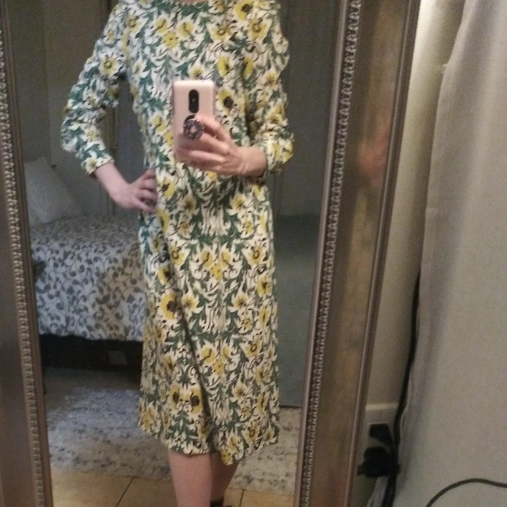 Zara Dress, in great condition. Size Small. Floral pattern multi colored.